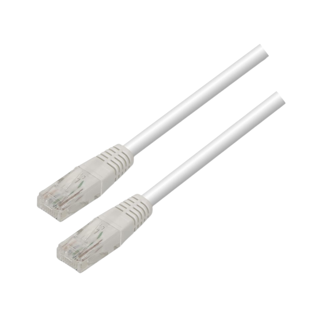 Cable de red RJ45 Cat.6 UTP CU LSZH AWG24, blanco, 0.5 metros