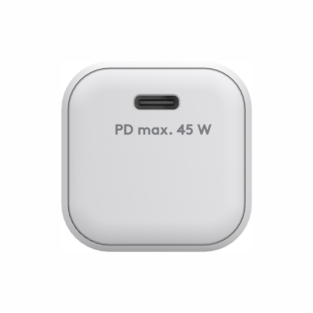 Carregador rápido GaN Nano USB-C PD (45 W) Branco