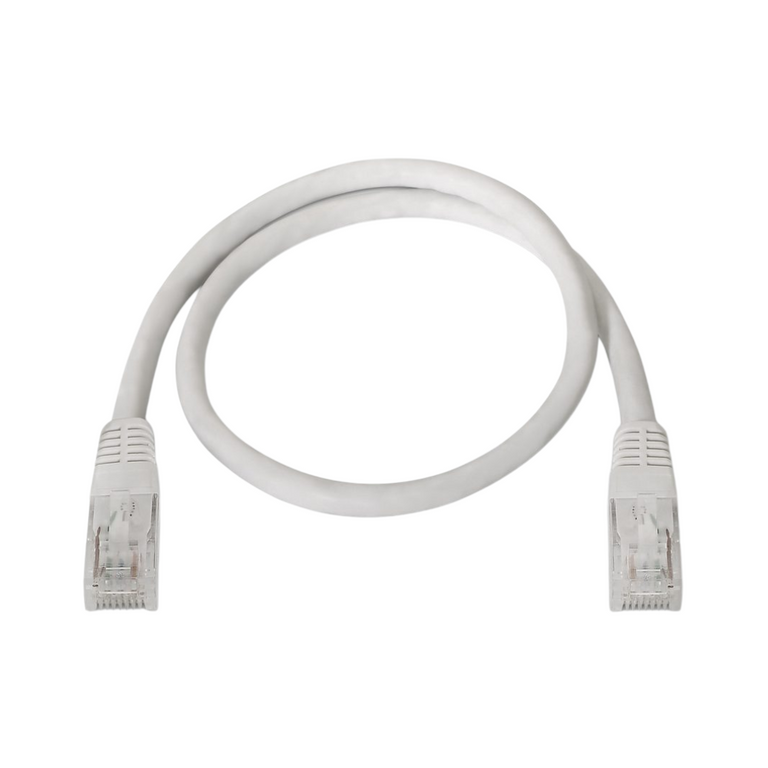 Cabo de rede RJ45 Cat.6 UTP CU LSZH AWG24, branco, 0,5 metros
