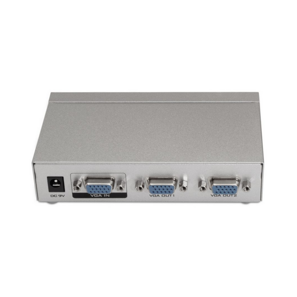 SVGA dual monitor splitter with power supply