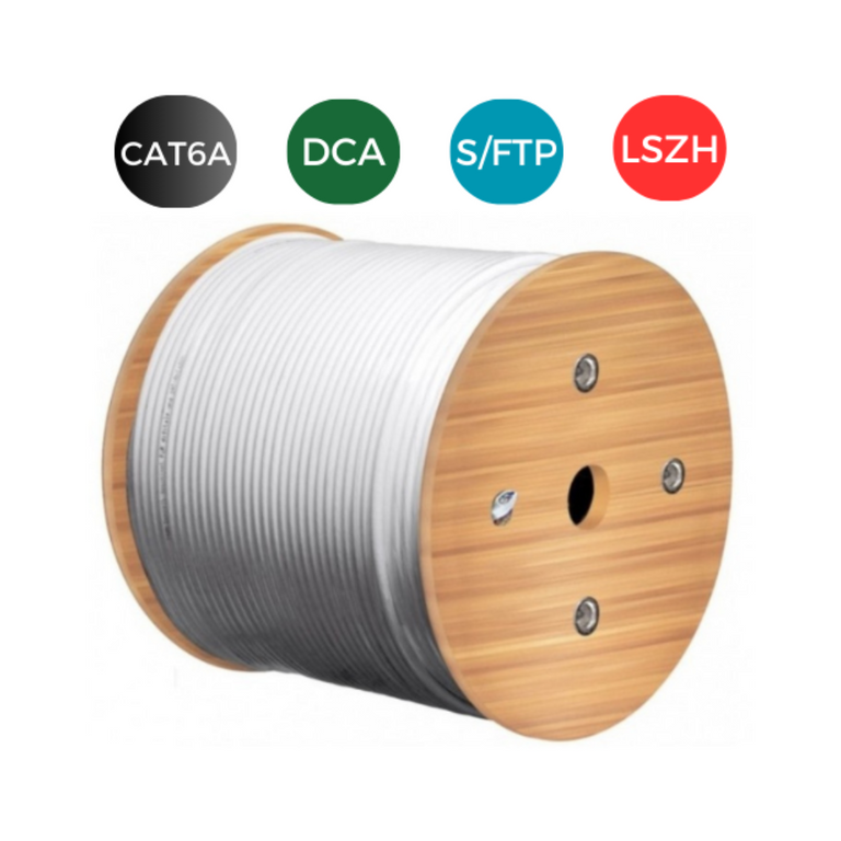 CAT6A Rigid S/FTP LSZH DCA Cable. 500-meter reel