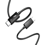 Cable QGEEM Thunderbolt 4 -  8K@60Hz | Transferencia datos de 40 Gbps | Conector USB-C a USB-C | Carga de 100 W | 1 m longitud