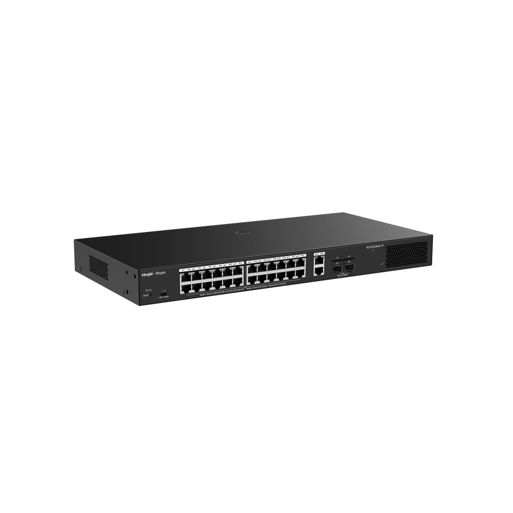 Switch PoE inteligente con gestión en la nube y 28 puertos Gigabit
