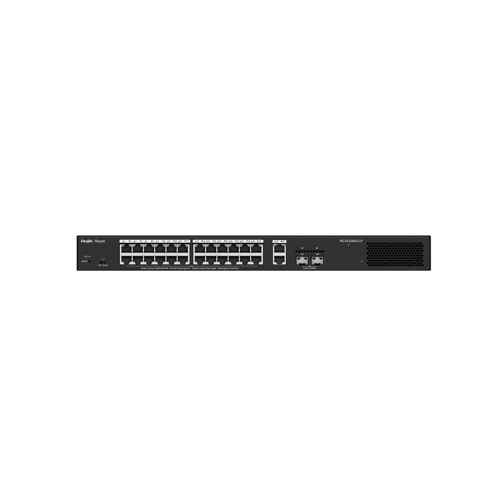 Switch PoE inteligente con gestión en la nube y 28 puertos Gigabit