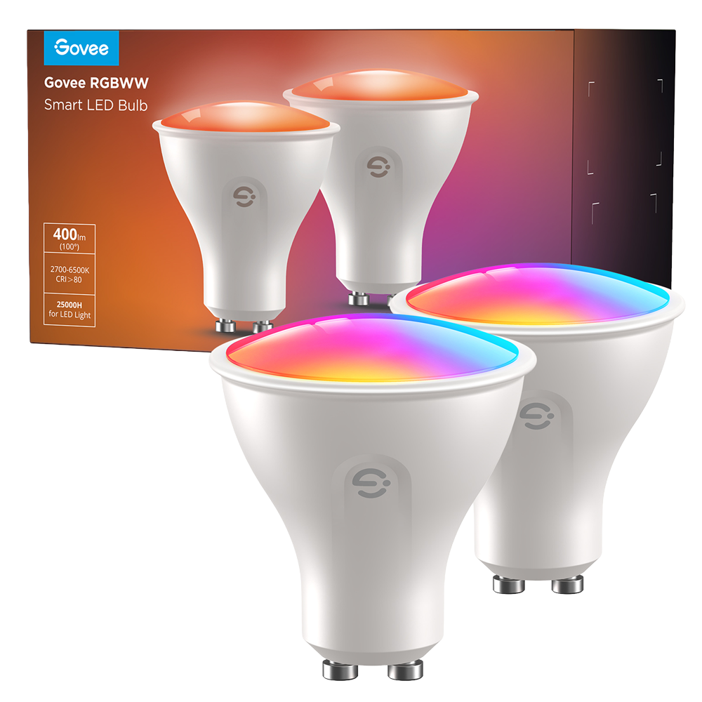 Bombilla inteligente GU10 | Wi-Fi 2.4 GHz + Bluetooth | Color segmentado + Blanco cálido/frío