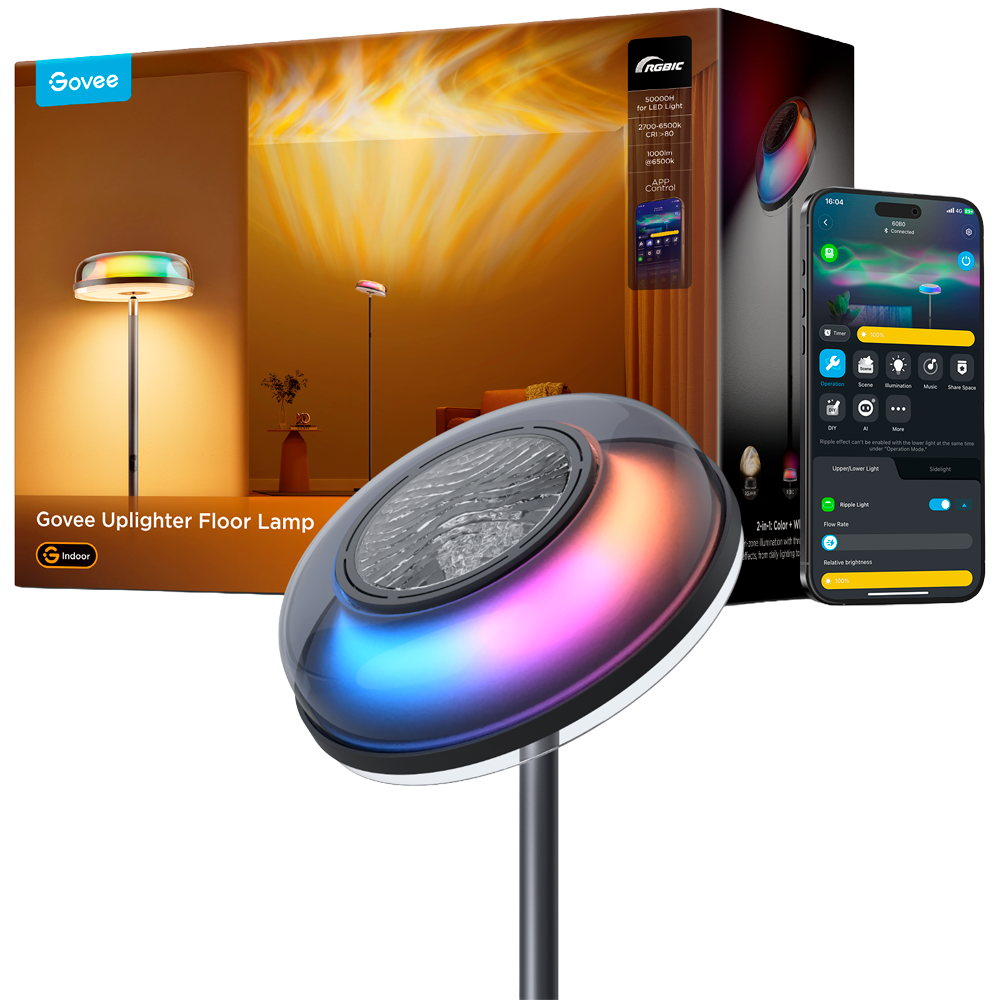 Three-zone floor lamp