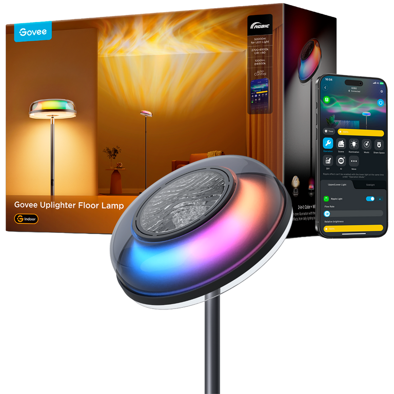 Three-zone floor lamp