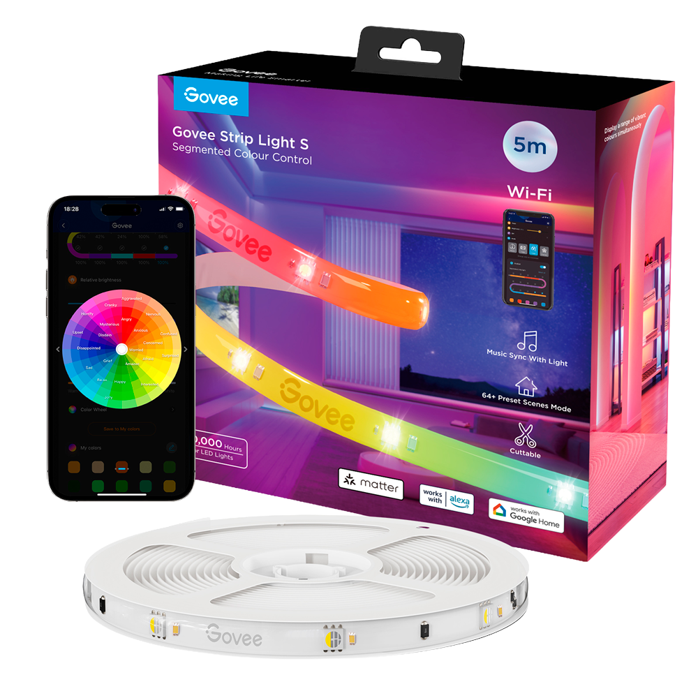Smart LED Strip - Wi-Fi 2.4 GHz + Bluetooth - Segmented Color + White