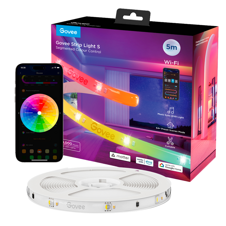 Smart LED Strip - Wi-Fi 2.4 GHz + Bluetooth - Segmented Color + White