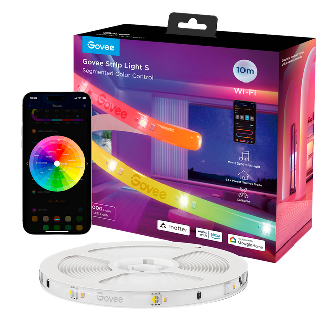 Fita LED Govee RGBIC Wi-Fi + Bluetooth 5m/10m | Matter