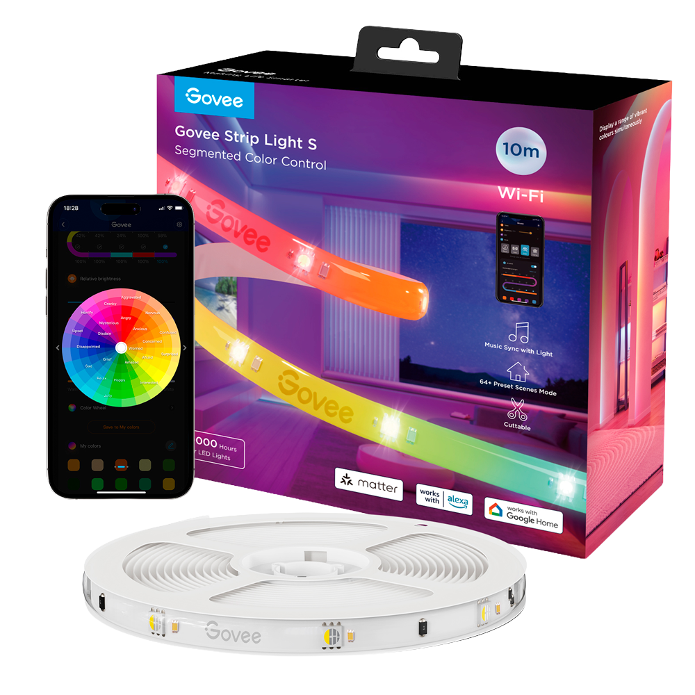 Smart LED Strip - Wi-Fi 2.4 GHz + Bluetooth - Segmented Color + White