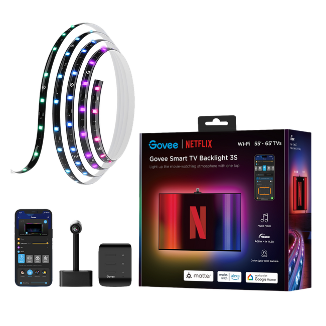 Retroiluminación TV 3S x Netflix - Pantallas de 55" - 65"