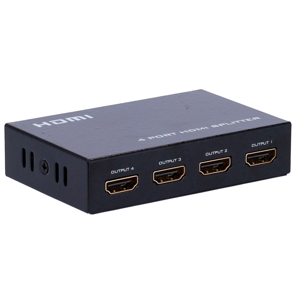 Multiplicador de sinal HDMI - 1 entrada, 4 saídas, até 4K*2, comprimento máximo de saída de 25 m, fonte de alimentação DC 5 V. 