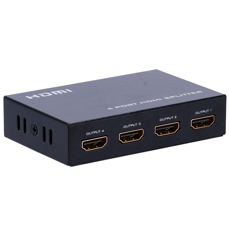 Multiplicador de sinal HDMI - 1 entrada, 4 saídas, até 4K*2, comprimento máximo de saída de 25 m, fonte de alimentação DC 5 V. 