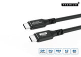 Cable USB-C de 1 m, 100W, 40Gbps, USB4 Gen 3x2