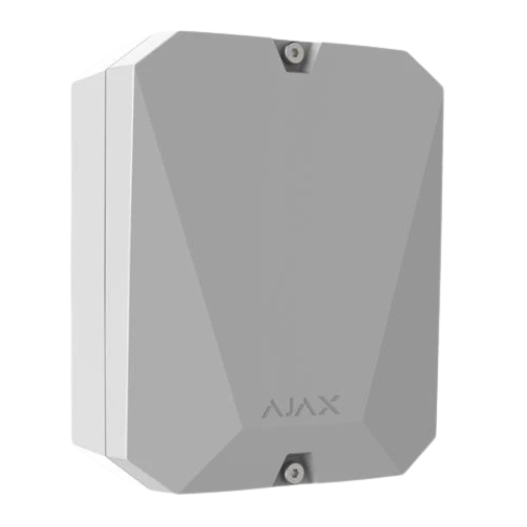 Multitransmisor vía radio AJAX de hasta 18 Entradas cableadas de alarma y tamper Alarma configurable, blanco