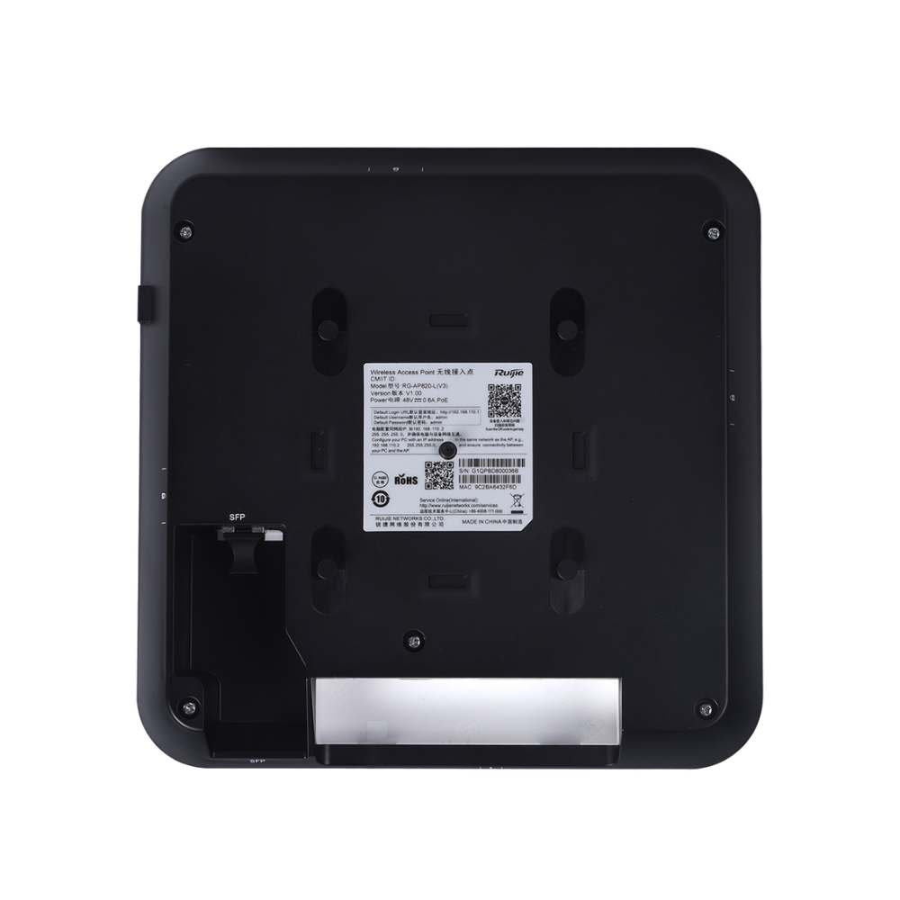 Ruijie Omnidirectional Wi-Fi 6 AP 2.4 and 5 GHz Frequency
