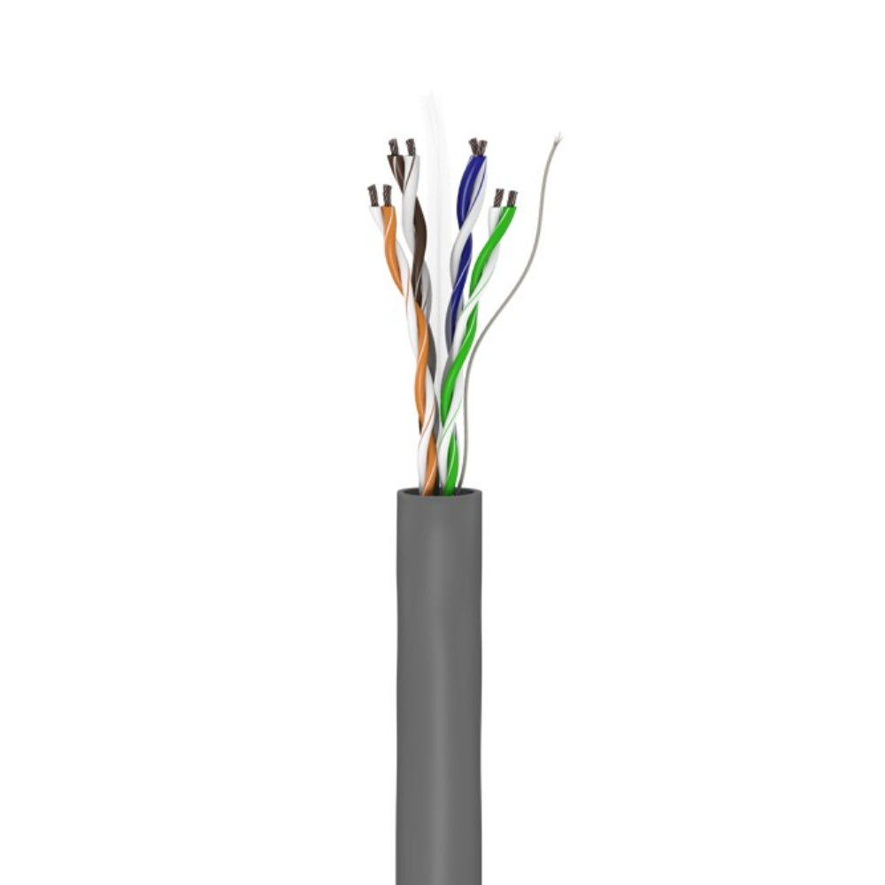 Cable de red CAT 6, U/UTP, gris 305m