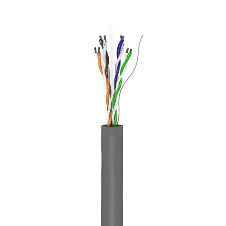 Cable de red CAT 6, U/UTP, gris 305m