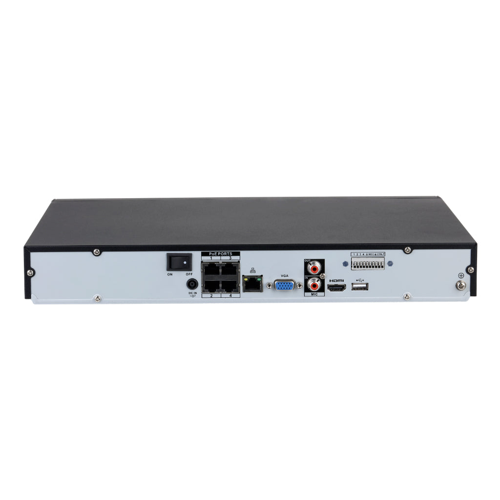Grabador 4 canales 80Mbps H265 HDMI PoE AI