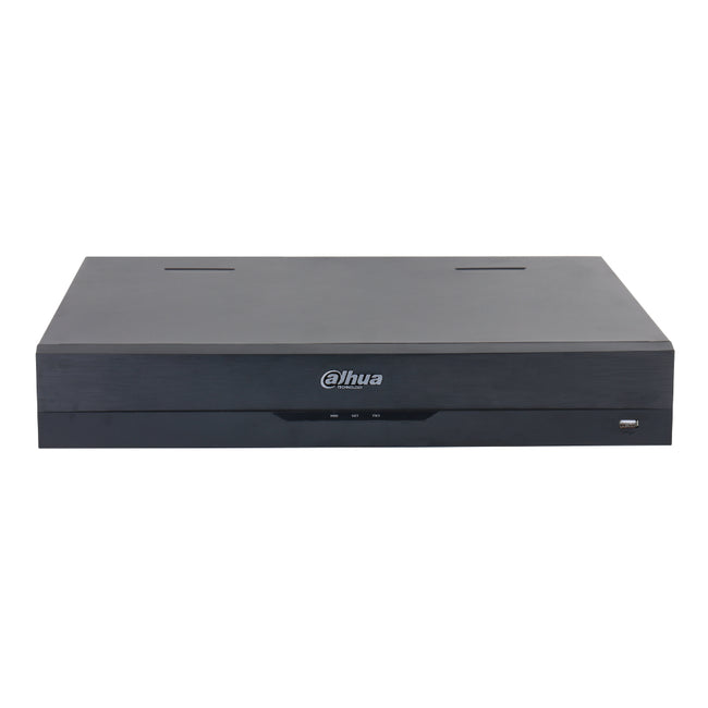 NVR 64 canais 384Mbps H265 2xHDMI 16PoE 4HDD E/S IA