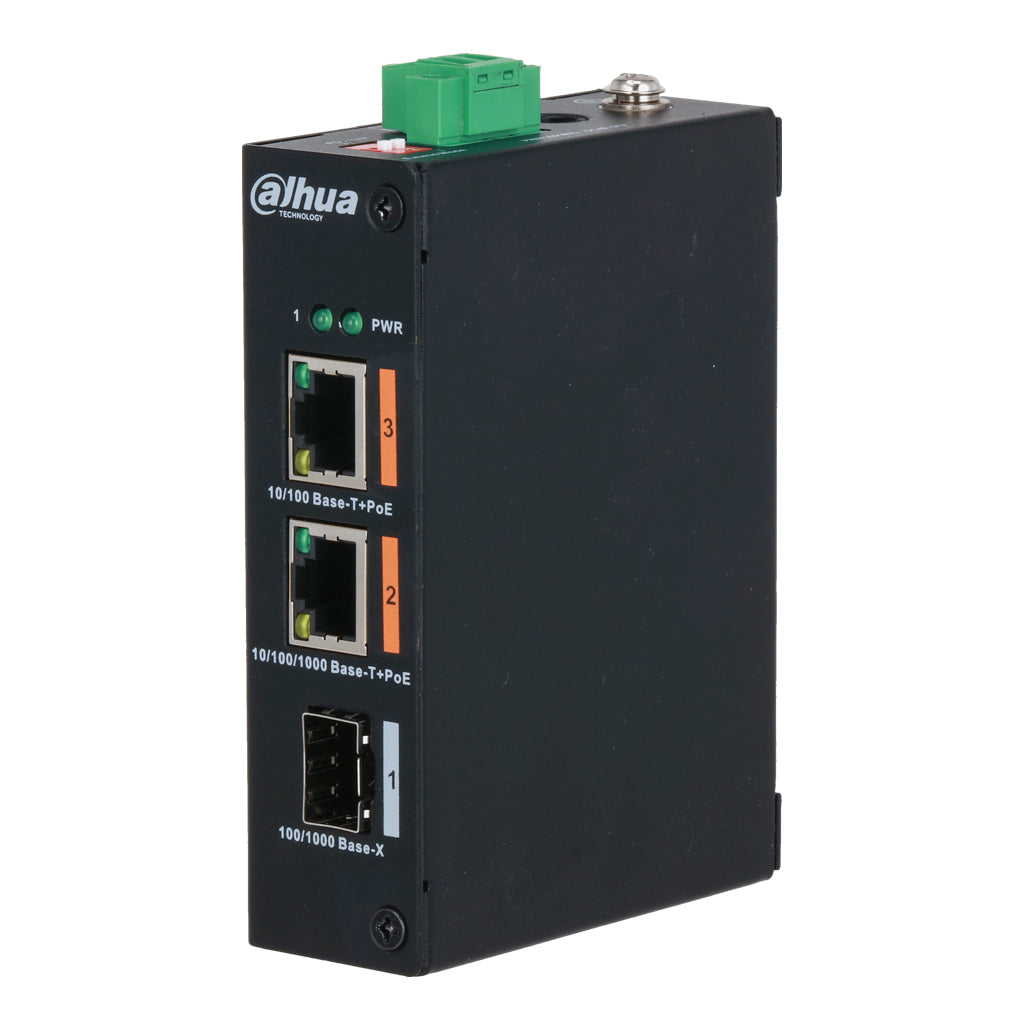 PoE Switch 2 Ports (1 port 10/100 + 1 port 10/100/1000) 1 Uplink Gigabit SFP 60W 802.3af/at Layer