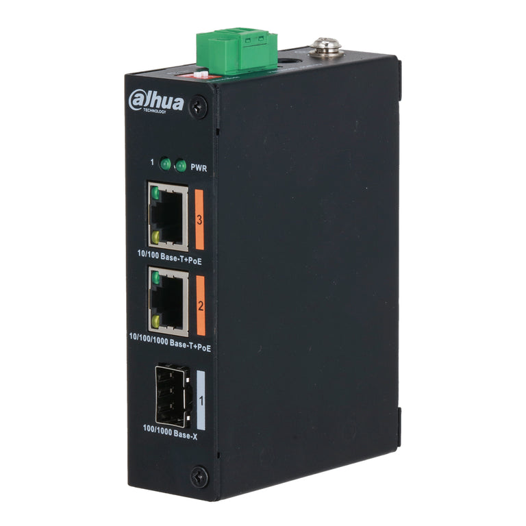 PoE Switch 2 Ports (1 port 10/100 + 1 port 10/100/1000) 1 Uplink Gigabit SFP 60W 802.3af/at Layer
