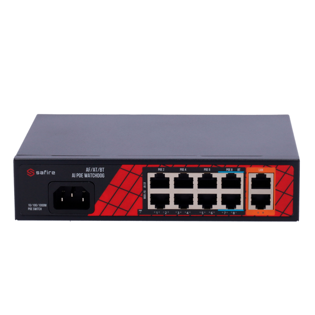 Switch 8 PoE ports + 2 Uplink RJ45