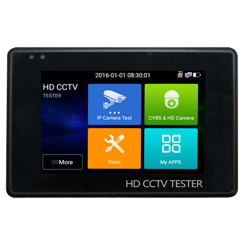 Comprobador CCTV de Muñeca SAFIRE SF-TESTER-ARM-5N1-4K | 5 en 1 HDTVI/HDCVI/AHD/CVBS/IP hasta 4K | LCD 4" Táctil | Salida 12V/PoE