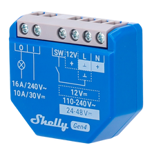 Relé Shelly 1 Gen4 Interruptor Inteligente 1 Canal 16A con Contacto Seco