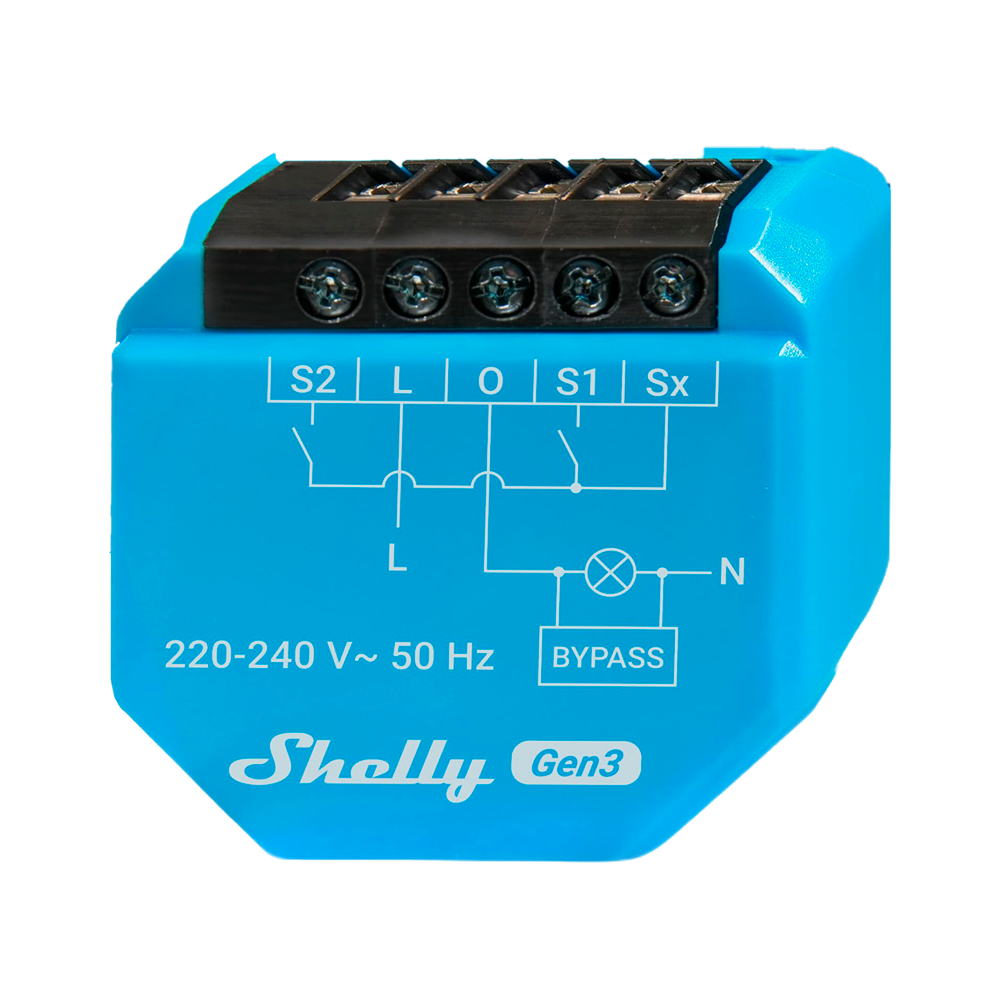 Relé Inteligente WiFi Shelly 1L Gen3 – Sin Neutro