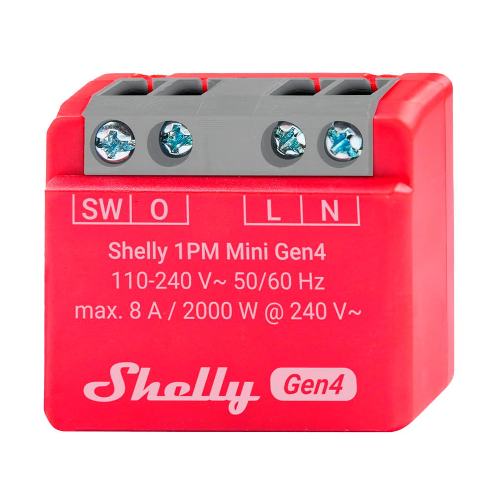 Relé Shelly 1PM Mini Gen4 Interruptor WiFi con Medición de Consumo