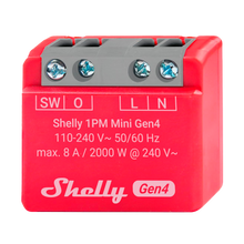 Relé Shelly 1PM Mini Gen4 Interruptor WiFi con Medición de Consumo