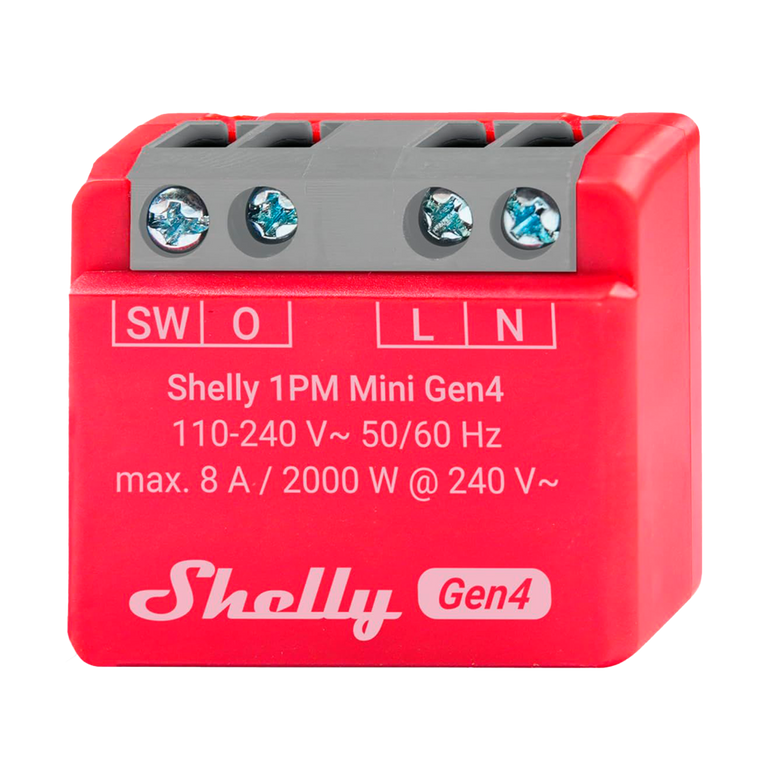 Relé Shelly 1PM Mini Gen4 Interruptor WiFi con Medición de Consumo
