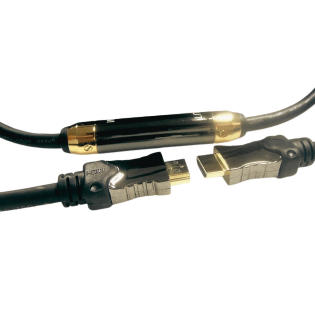 Cabo Super HDMI com extensor autoalimentado - 60 m - Conectores em alumínio