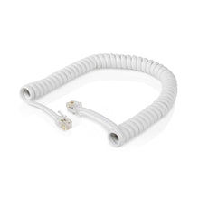 Cable Telefónico Rizado RJ10 Macho-Macho | Cable Espiral para Auricular | 2 m