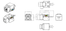 Módulo Keystone RJ45 CAT 6 STP 250 MHz