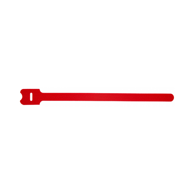 Bridas de velcro reutilizables rojas de 20 cm