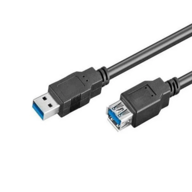 Cable USB 3.0 (A Macho / A Hembra) Negro