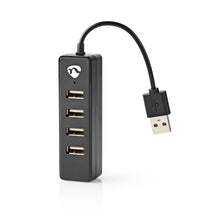 USB Hub | 4 USB 2.0 Ports Black