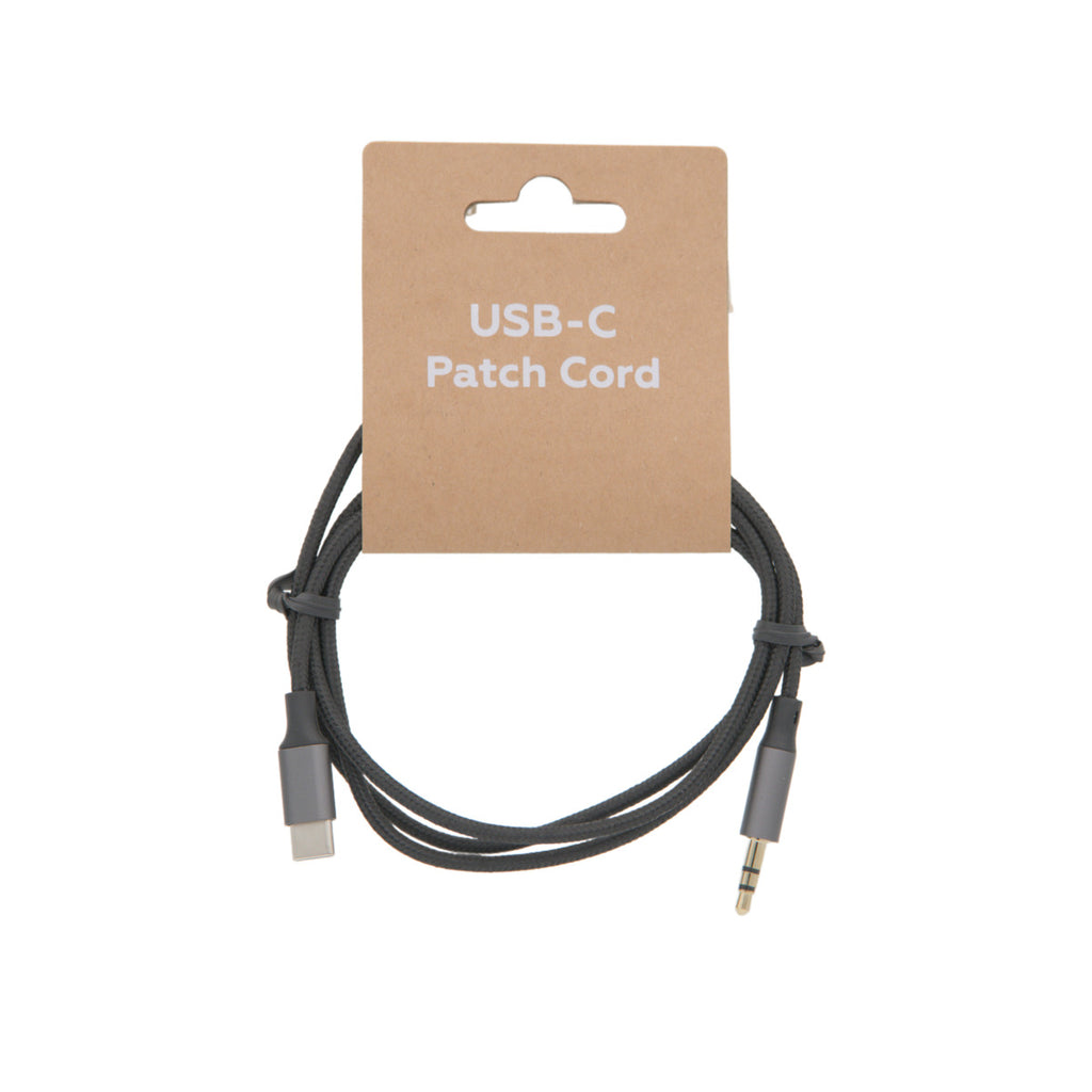 Cable de Audio USB-C a 3.5mm - Cubierta de Nylon Gris y Sonido Hi-Fi - 1 m