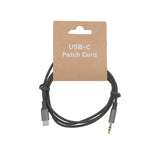 Cable de Audio USB-C a 3.5mm - Cubierta de Nylon Gris y Sonido Hi-Fi - 1 m