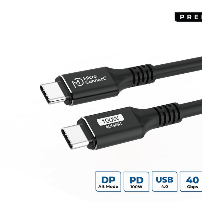 1m USB-C Cable, 100W, 40Gbps, USB4 Gen 3x2