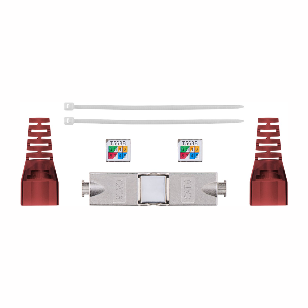 Tool-less cable connector CAT 6, shielded STP