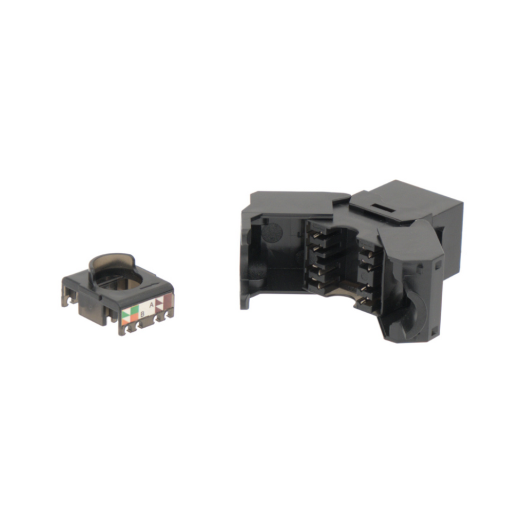 Cabo RJ45 UTP Keystone Cat.6 Preto Sem Ferramentas