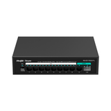 Switch PoE Sobremesa 8 Puertos RJ45 + 1 Uplink RJ45 + 1 Uplink SFP Potencia total 120W