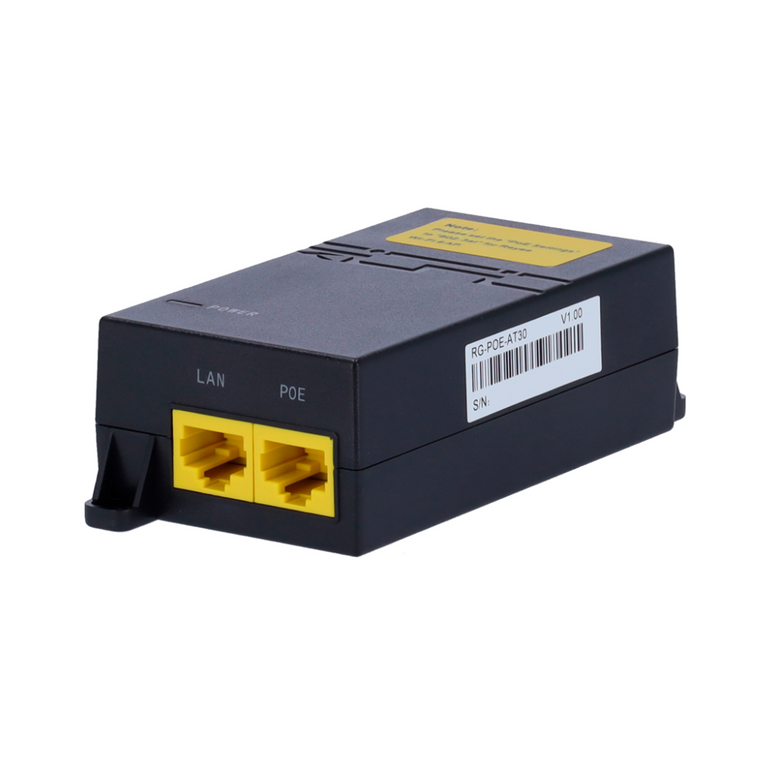 Injetor PoE IEEE802.3at, 30W de potência 