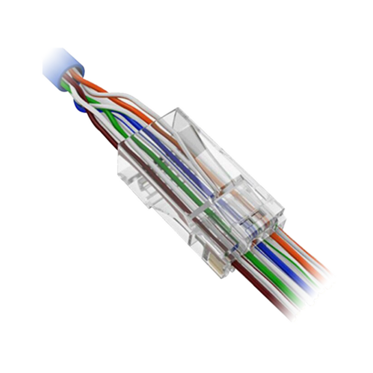 Safire RJ45 Crimp Connector, Category 6, Front Opening for Easy Installation, 50 Units (Price per Unit)