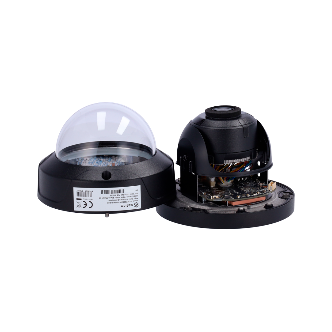 Cámara IP 4 Megapixel 1/3" Progressive Scan CMOS Lente 2.8 mm PoE - Negro