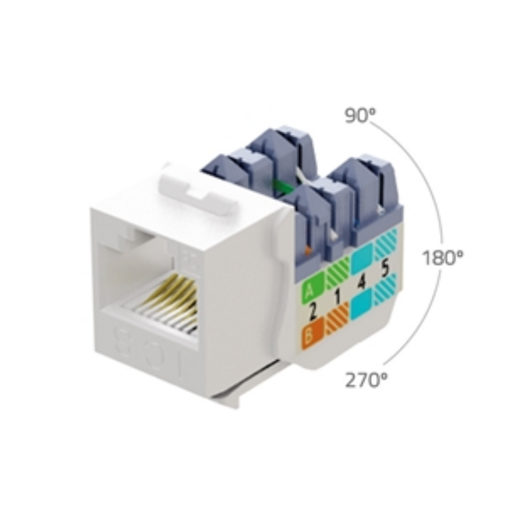 Conector fêmea RJ45 Cat. 6 UTP, modelo Mach3